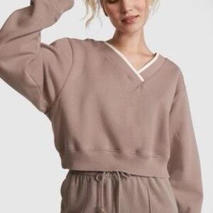 Victoria's Secret V-Neck Sweater in Taupe